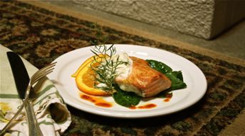 Seared Copper River King Salmon